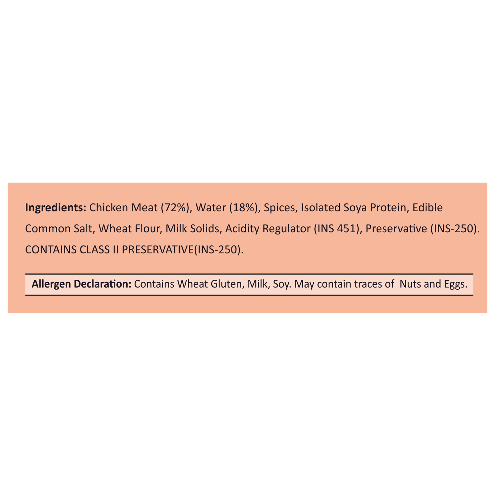 FS - Chicken Sausages Plain, 250g - Image 3