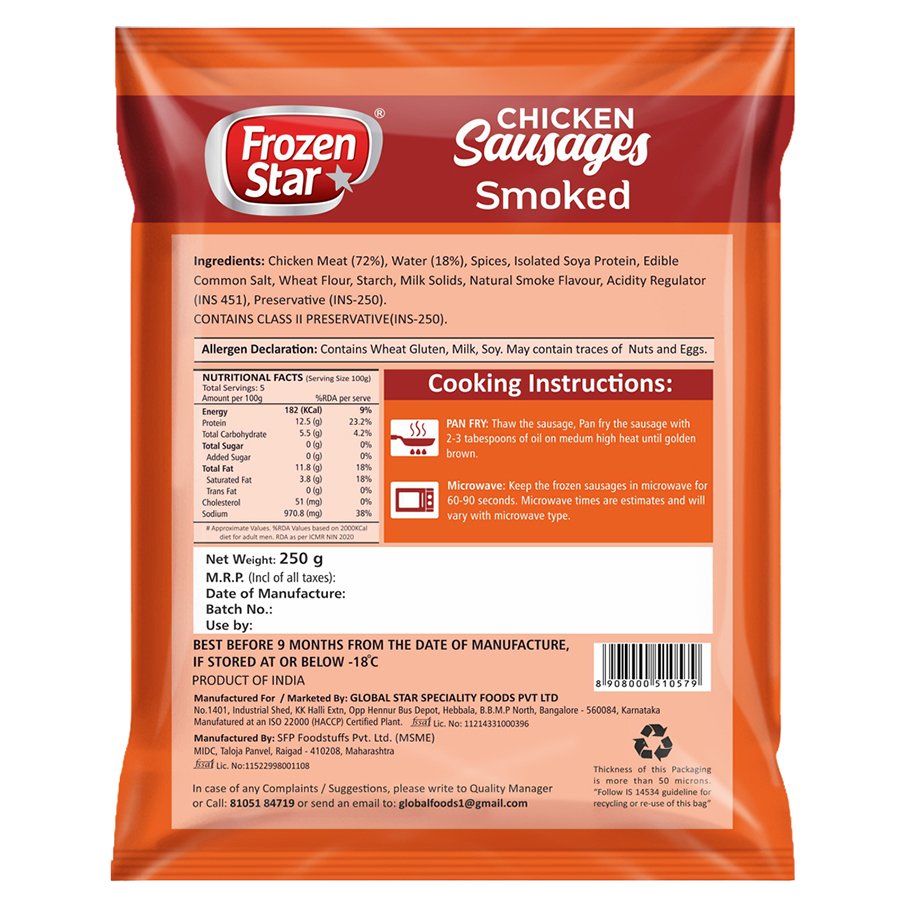 FS - Chicken Sausages Smoked, 250g - Image 2